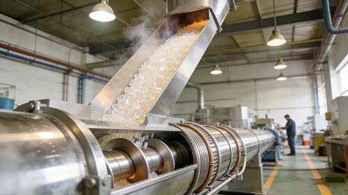 उच्च तापमान वाले प्लास्टिक गोली को ठंडा करने और ले जाने के लिए एकीकृत समाधान