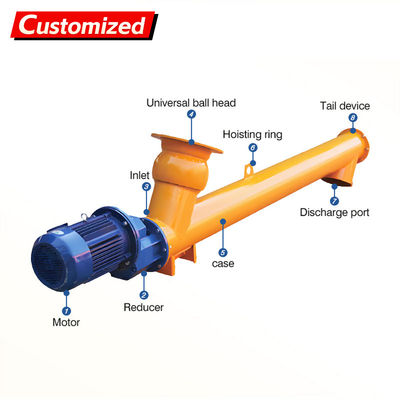 अच्छी कीमत custom Adjustable Speed Building Industry Spiral Screw Conveyor for Cement Fertilizer Flexible Granular Sugar  Cement  Auger Feeders ऑनलाइन