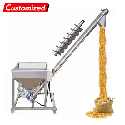 अच्छी कीमत oem Electric Screw Conveyor Inclined Spiral Auger Screw Conveyor Pipe Auger Feeder Conveyor Powder Particles Loading Machine 1.7m Conveyor Height ऑनलाइन