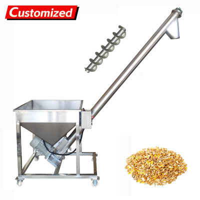 अच्छी कीमत oem Vertical Spiral Powder Conveyor 1100W Screw Type Automatic Granule‌ Conveyor 1400r/min Stainless Steel Spiral Feeding Machine with 66.93