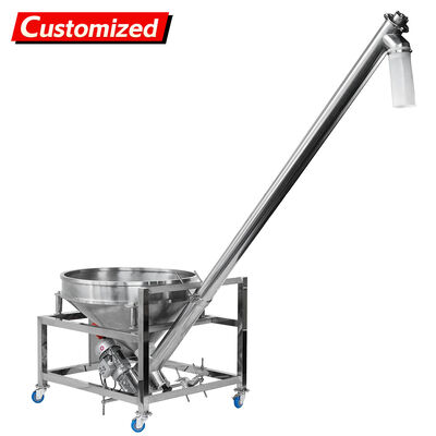 अच्छी कीमत Custom-designed inclined stainless steel screw conveyor, automatic feeding system for transporting non-free-flowing powdered products such as flour, talcum powder, coffee, milk powder, etc. ऑनलाइन