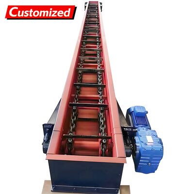 अच्छी कीमत Customizable Chain Scraper Conveyor Adjustable-speed automatic chain scraper conveyor Manufactured from stainless steel Suitable for fruits, flour, grains, and chemicals ऑनलाइन