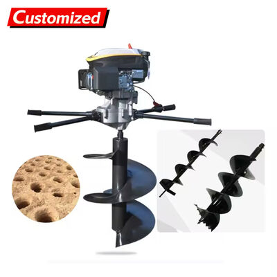 अच्छी कीमत बहुमुखी पृथ्वी और बर्फ ड्रिलिंग के लिए वायु-कूल्ड 2-स्ट्रोक इंजन के साथ पोर्टेबल ऑगर बोरिंग मशीन ऑनलाइन